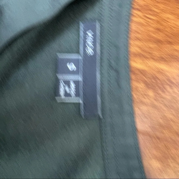 Vince Long Sleeve Split Neck Pullover Blouse Cashmere Blend Gray Green - Picture 5 of 6